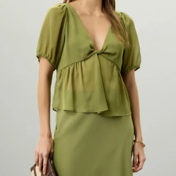 Green Sheer Top - Picture 2 of 3